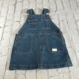 7 For All Mankind 7FAM Blue Jean Denim Overall Jumper Dress size 18 months
